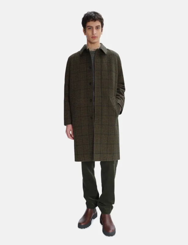 A.P.C. Austin Mac Overcoat - Dark Green sold by Article London