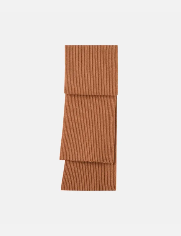 A.P.C. Camille Scarf - Camel Brown sold by Article London