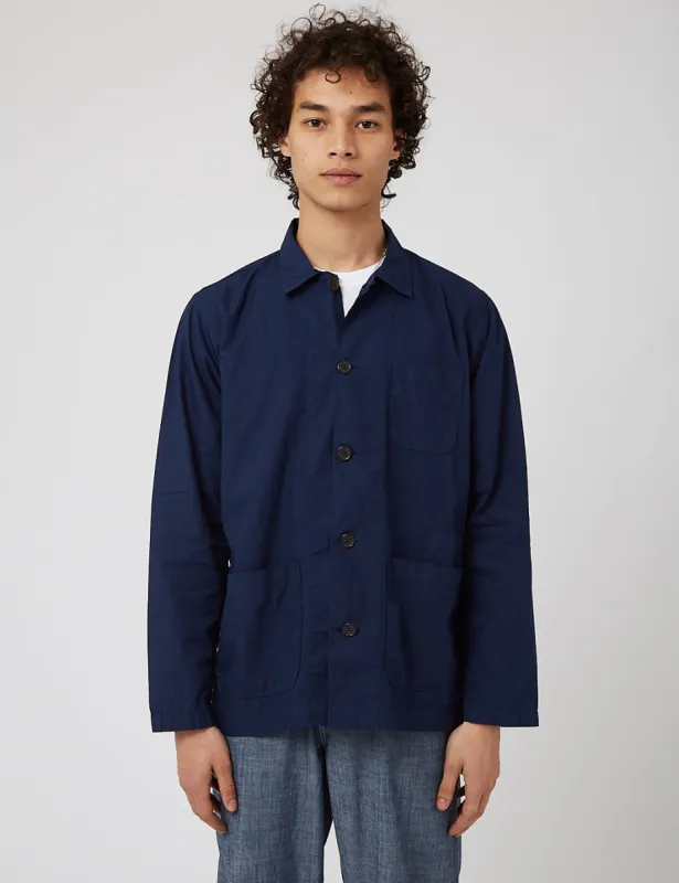 Universal Works Bakers Overshirt - Navy Blue sold by Article London