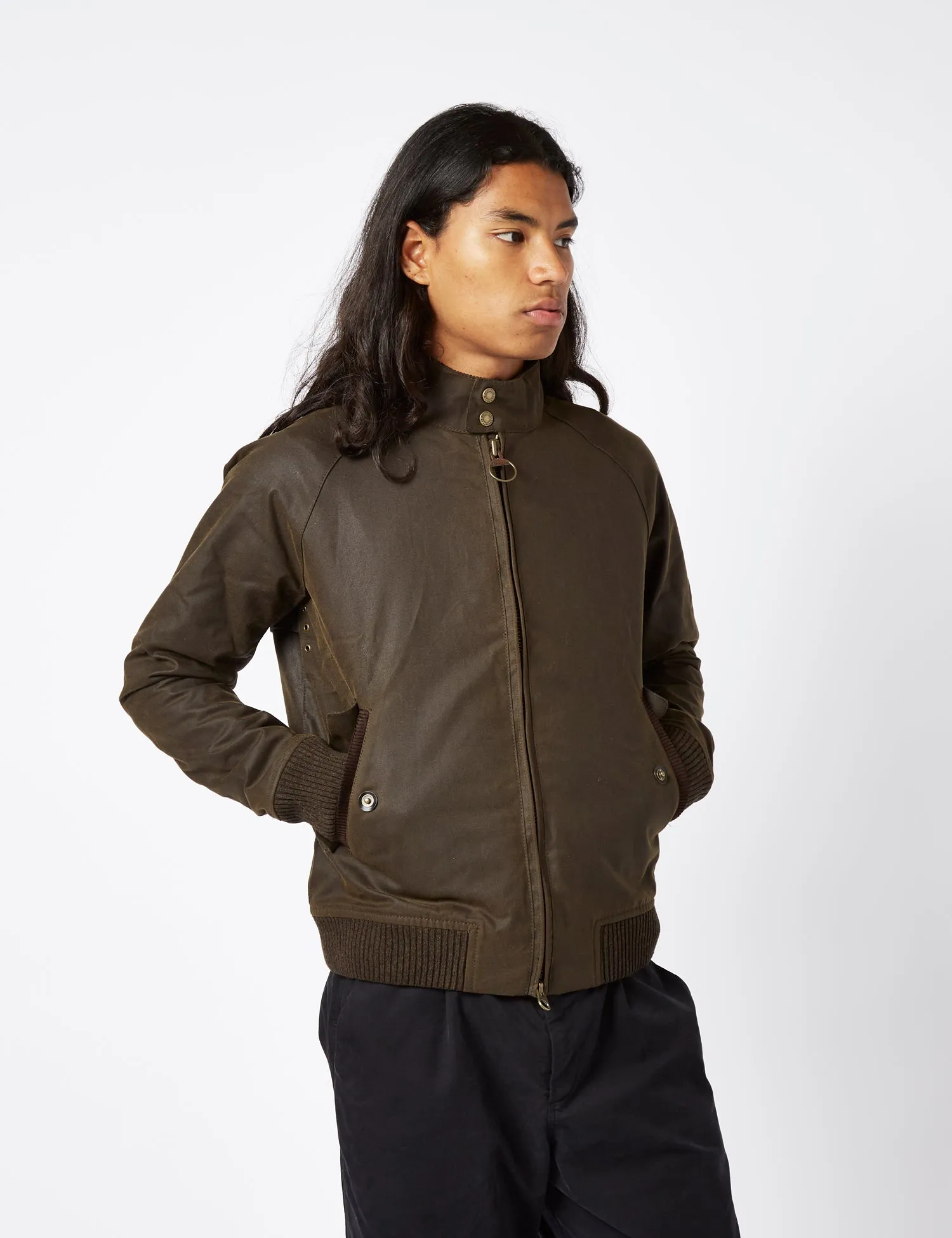 Barbour Baracuta WAX JACKET G9 Lサイズ Barbour x Baracuta G9 Porton Wax Jacket - Olive Green | Parallel