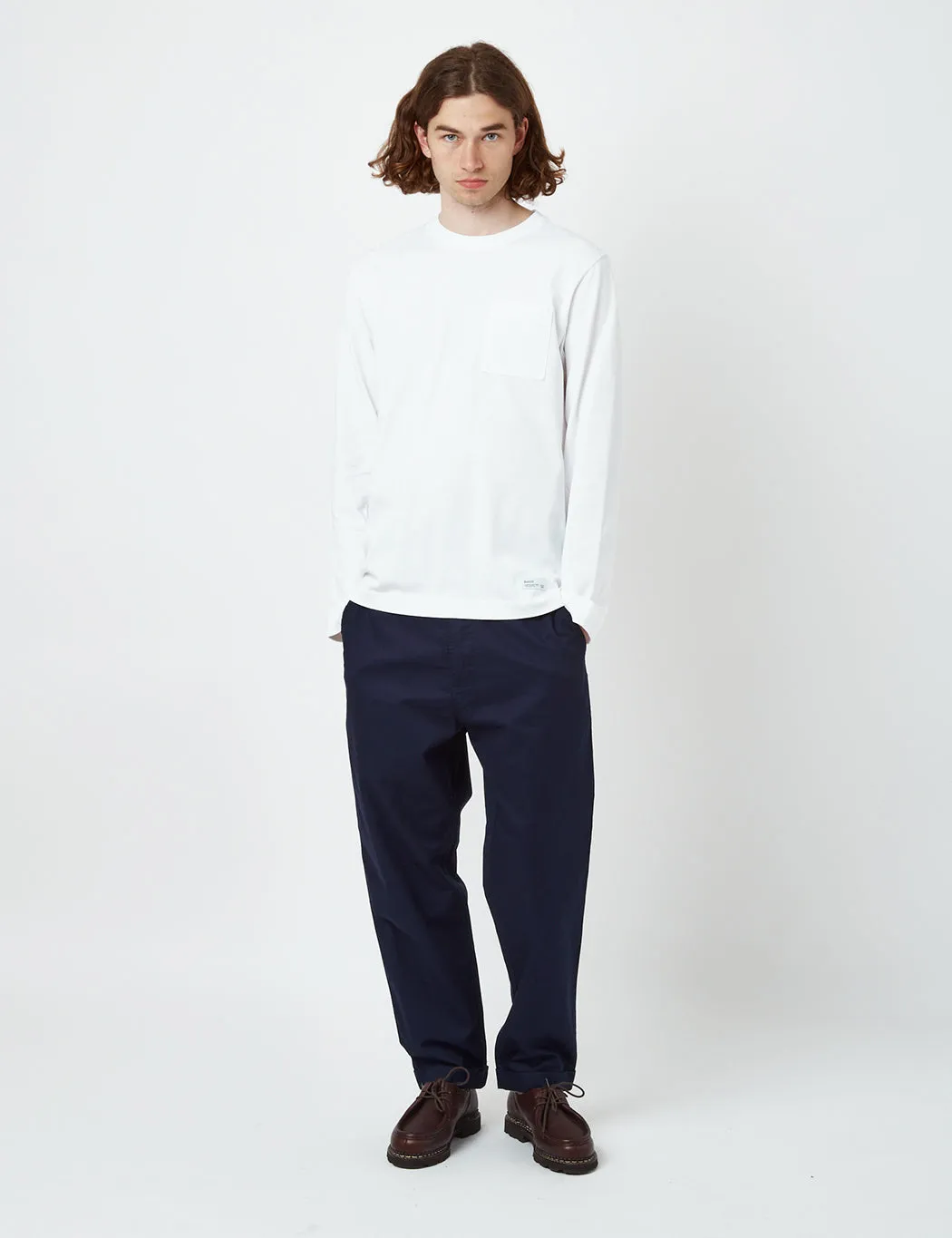 Bhode Everyday Heavyweight Long Sleeve T-Shirt (Organic) - White sold by Article London product image thumbnail 5