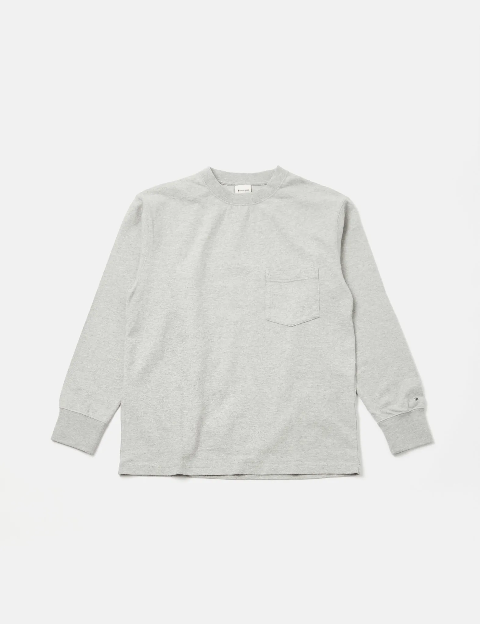 Snow Peak Recycled Cotton Heavy Long Sleeve T-Shirt - Grey sold by Article London