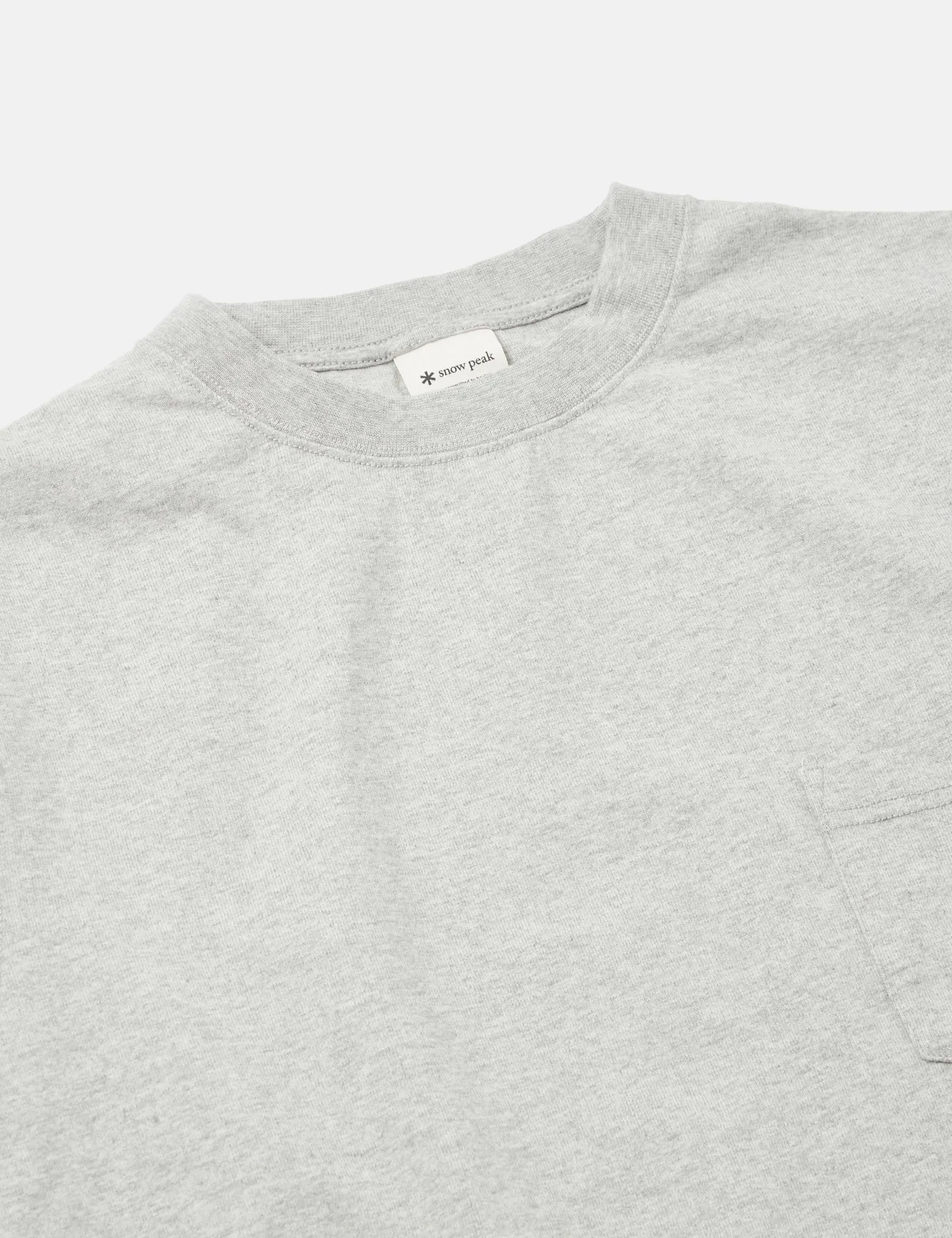 Snow Peak Recycled Cotton Heavy Long Sleeve T-Shirt - Grey sold by Article London product image thumbnail 3