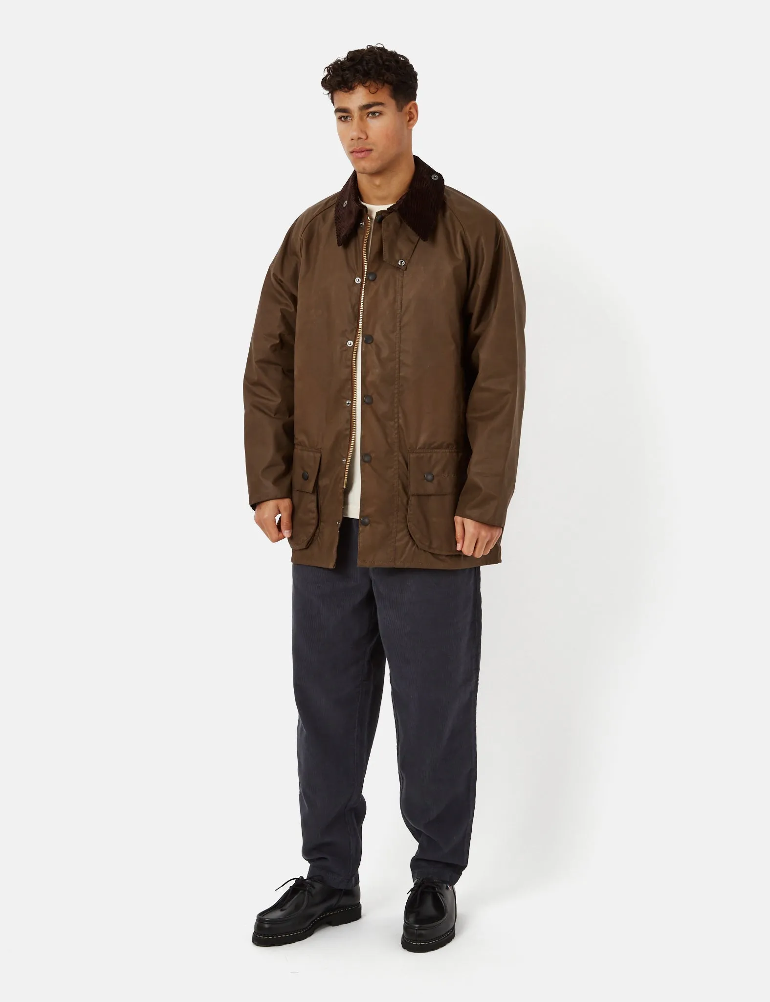 Barbour Beaufort Wax Jacket - Bark Brown sold by Article London product image thumbnail 5