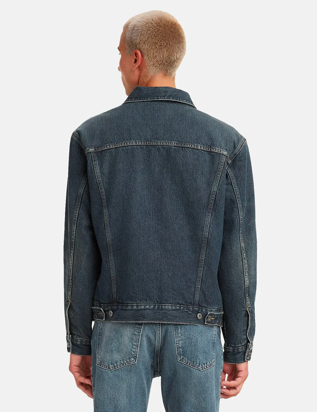 Levis Made & Crafted Type II Sherpa Jacket - Medium Indigo Blue sold by Article London product image thumbnail 4