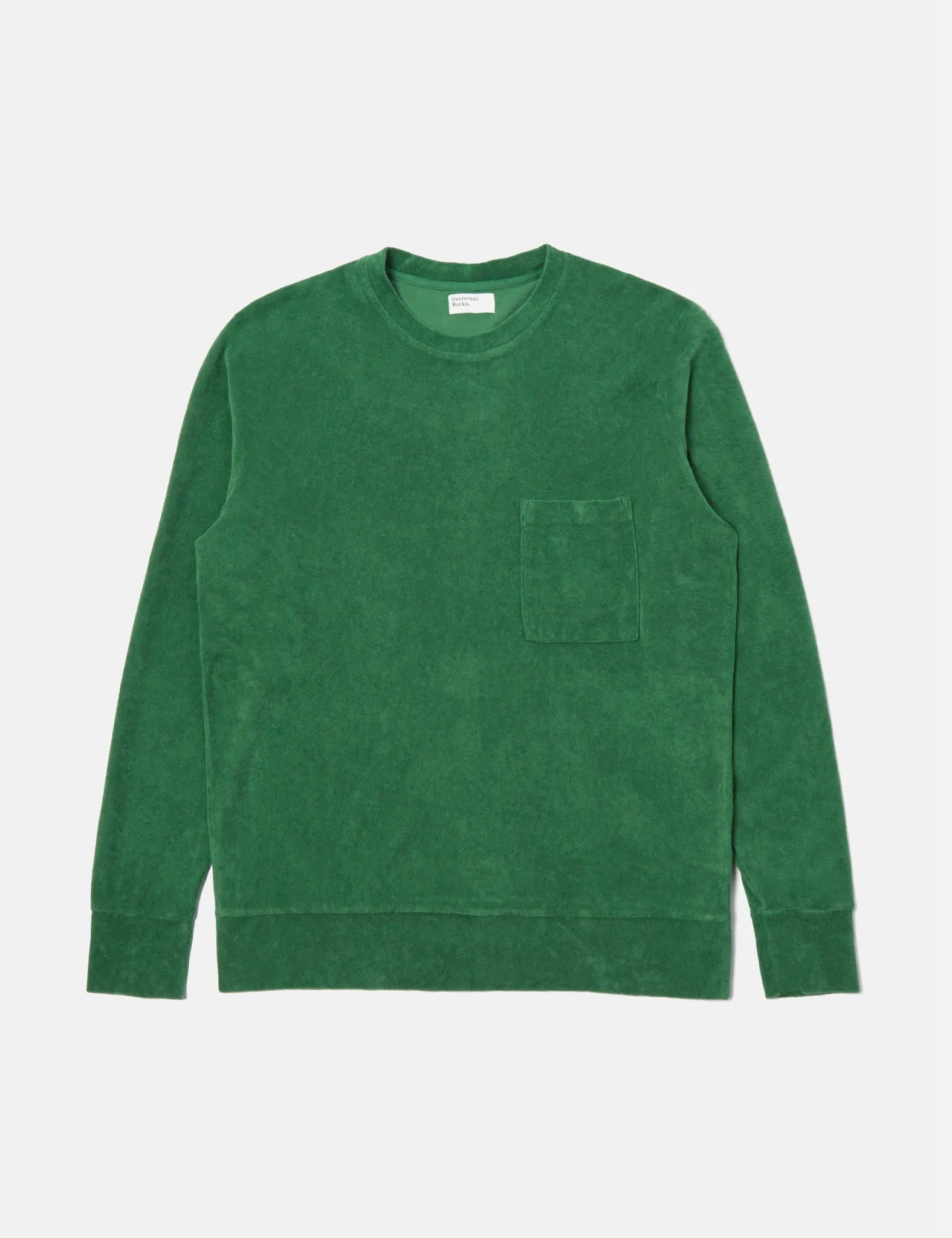 Universal Works Loose Pullover Sweatshirt (Terry Fleece) - Green sold by Article London product image thumbnail 5