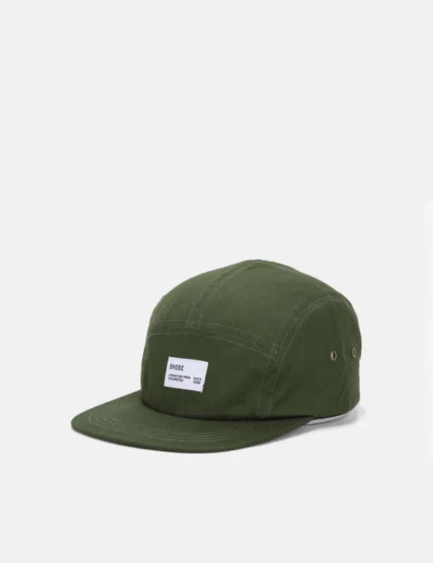 Bhode 5-Panel Cap (Cotton Twill) - Army Green sold by Article London