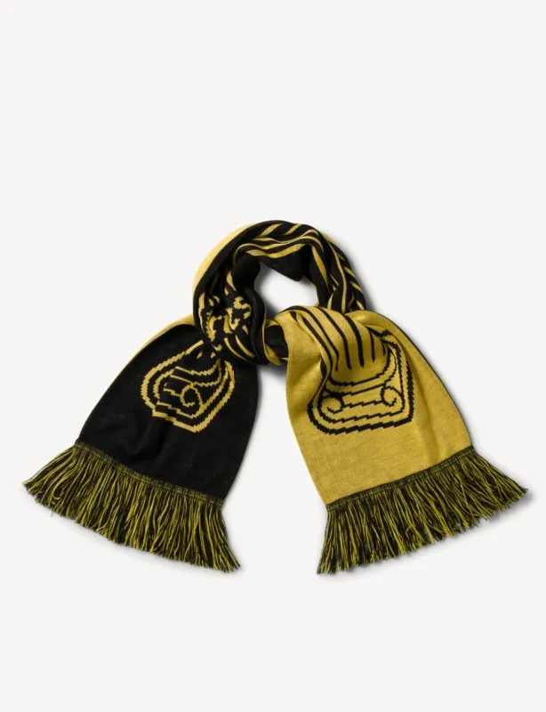 Aries Column Scarf - Black/Yellow sold by Article London