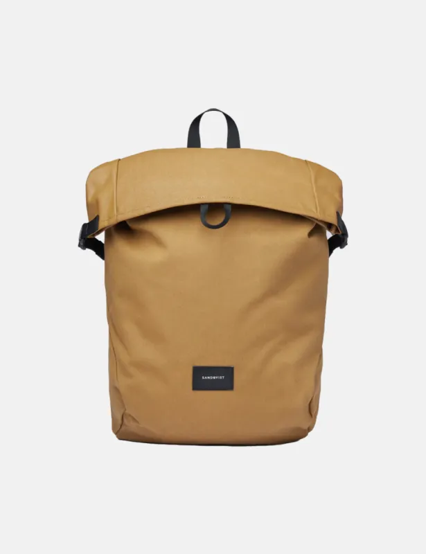 Sandqvist Alfred Rolltop Backpack (Polycotton)- Bronze/Black sold by Article London
