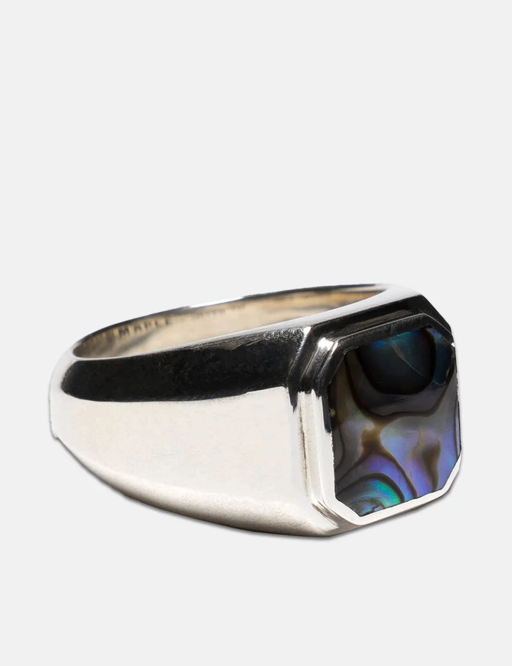 Maple Duppy Signet Ring - Silver 925/Abalone Shell sold by Article London product image thumbnail 3