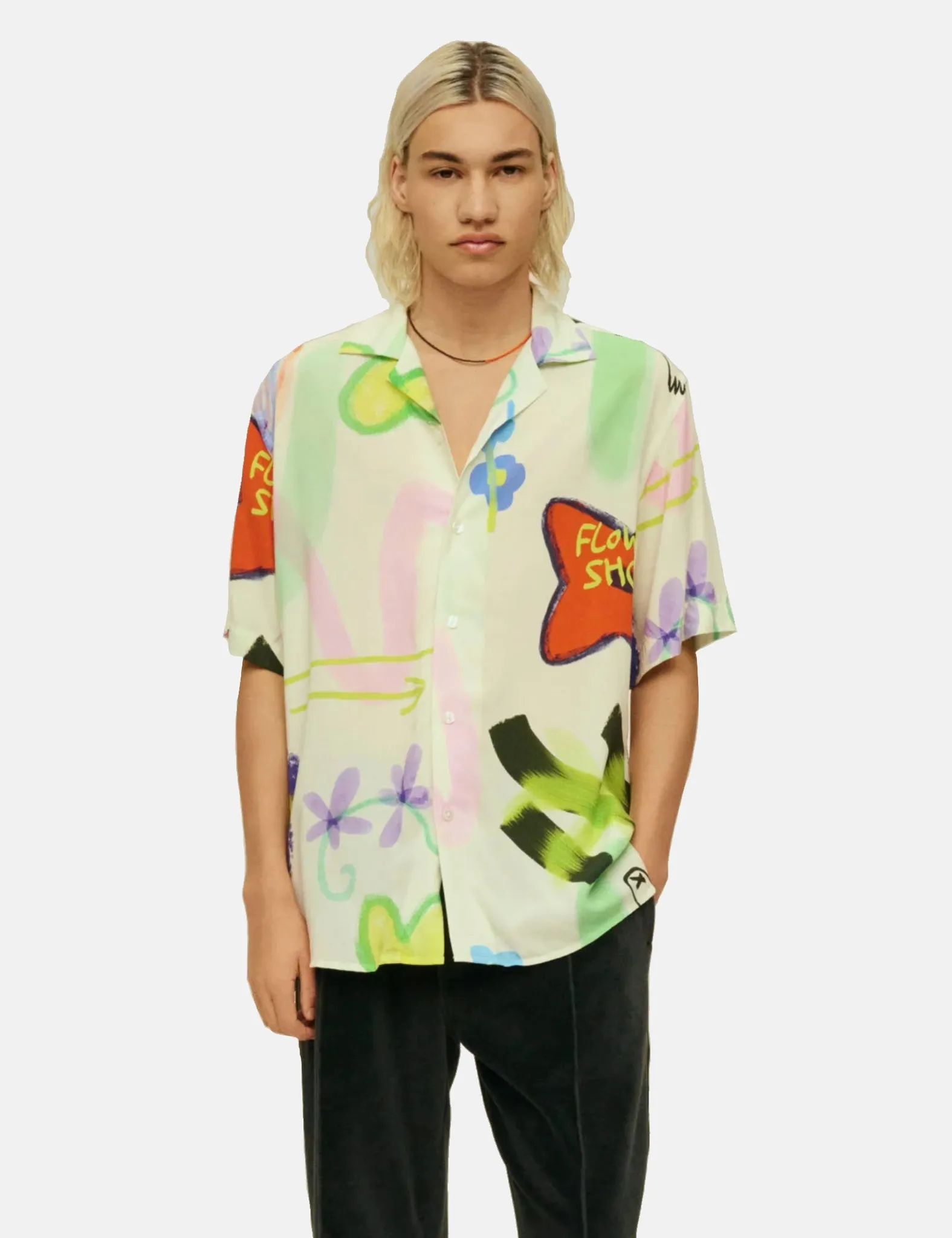 OAS Flower Shop Viscose Shirt - Beige sold by Article London