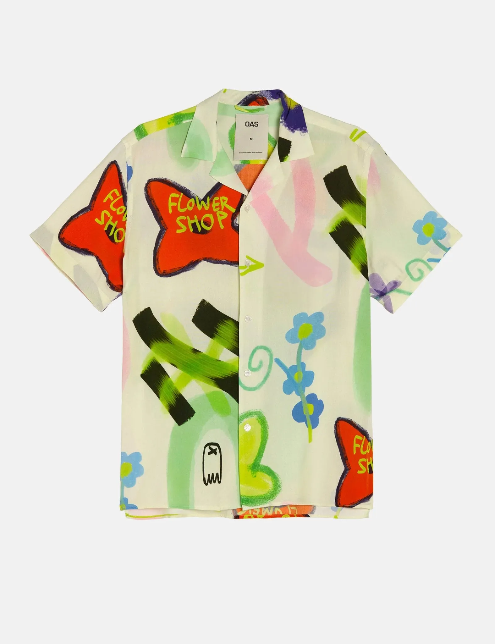 OAS Flower Shop Viscose Shirt - Beige sold by Article London product image thumbnail 3