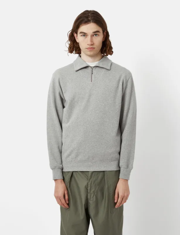 Beams Plus Half Zip Sweatshirt - Grey sold by Article London