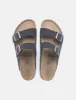 Birkenstock Arizona Vegan Sandals (Regular) - Indigo Blue sold by Article London