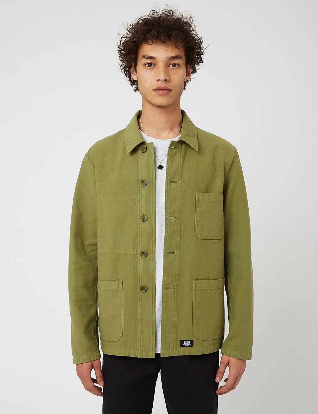 Bhode Chore Jacket (Cotton Twill) - Loden Green sold by Article London product image thumbnail 4