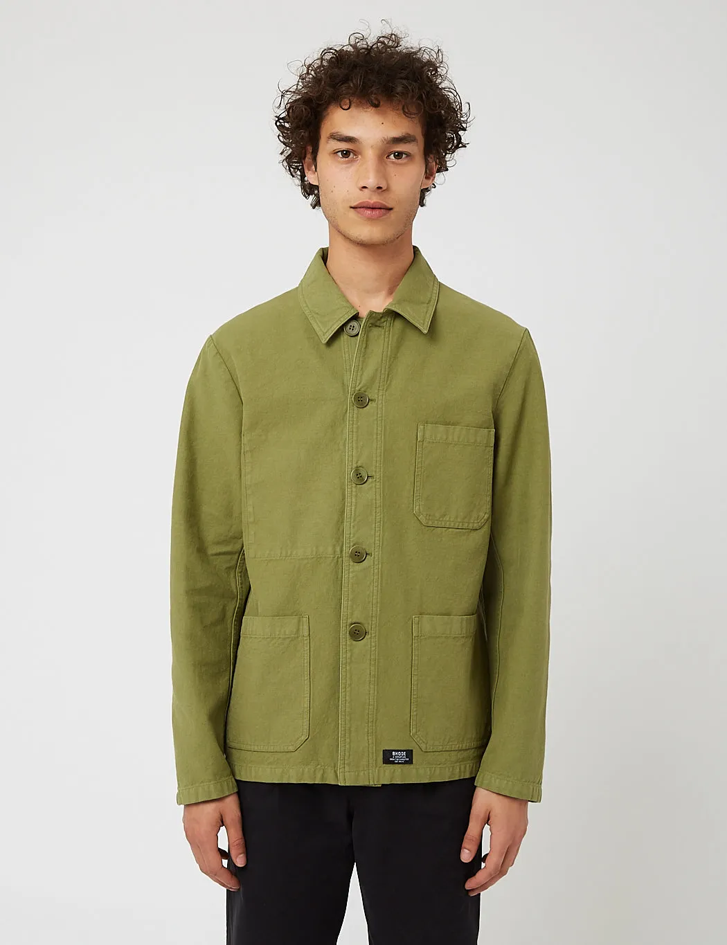 Bhode Chore Jacket (Cotton Twill) - Loden Green sold by Article London