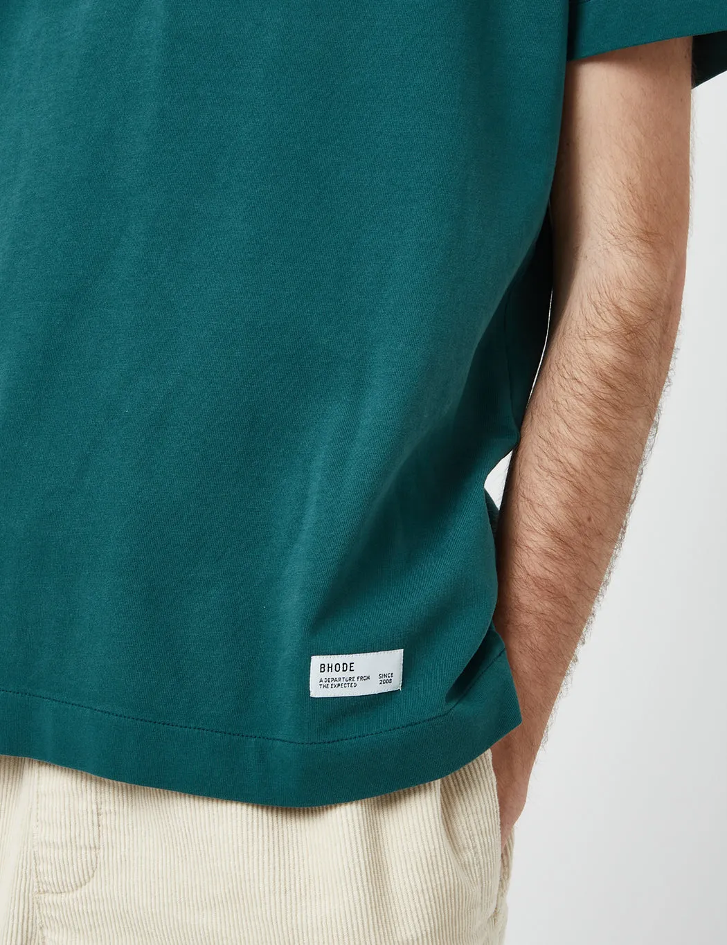 Bhode Everyday Heavyweight T-Shirt (Organic) - Deep Teal Green sold by Article London product image thumbnail 2