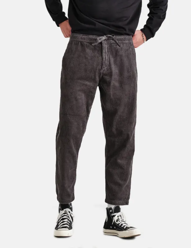Wax London Kurt Cord Trouser (Tapered) - Charcoal Grey sold by Article London