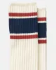 Nudie Amundsson Sport Socks - Off White/Navy Blue/Red sold by Article London
