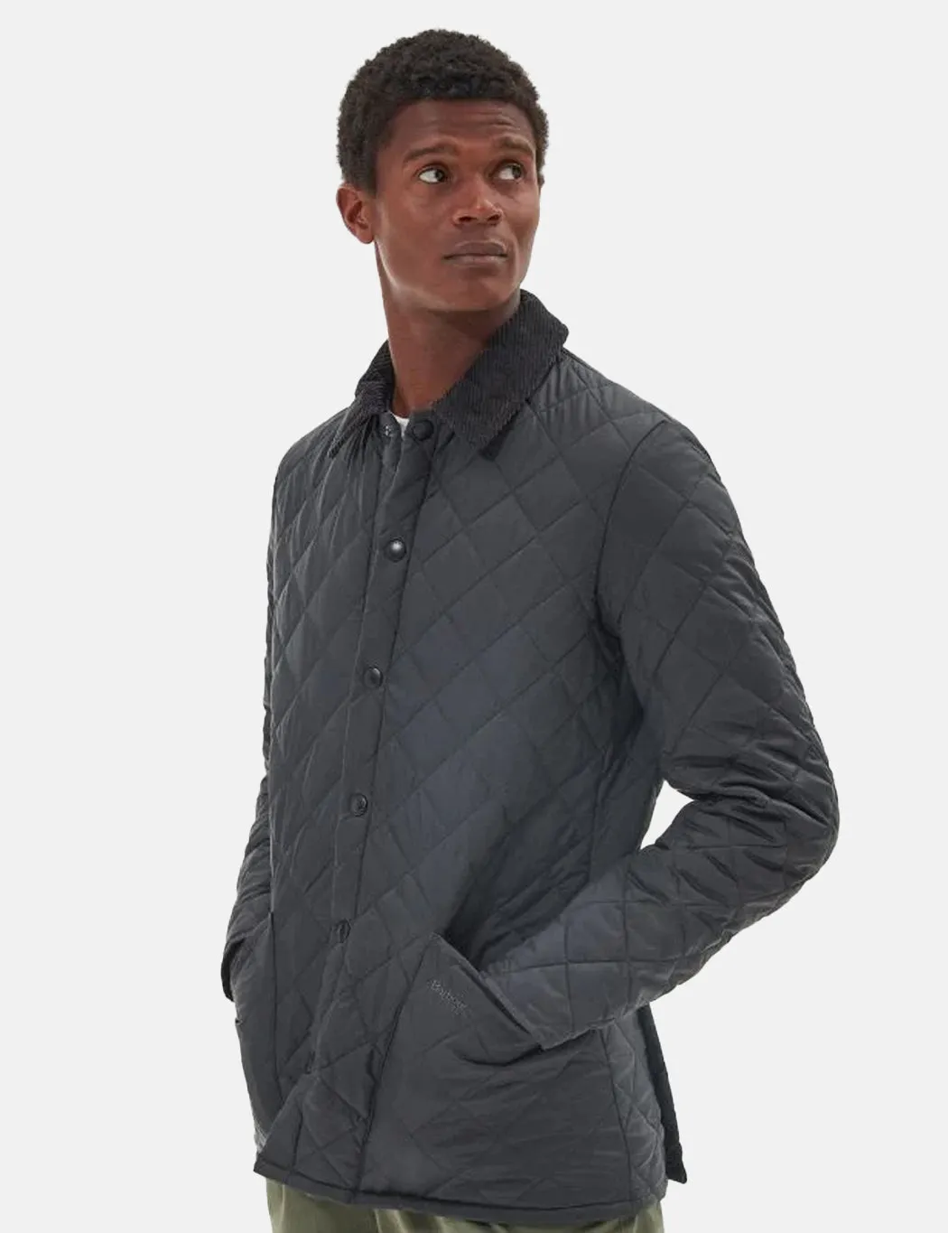 Barbour Heritage Liddesdale Quilted Jacket - Charcoal Grey sold by Article London product image thumbnail 4