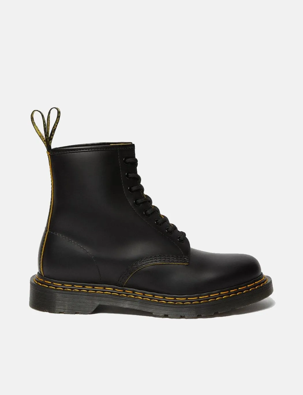 Dr Martens 1460 Double Stitch Boot (26100032) - Black/Yellow sold by Article London