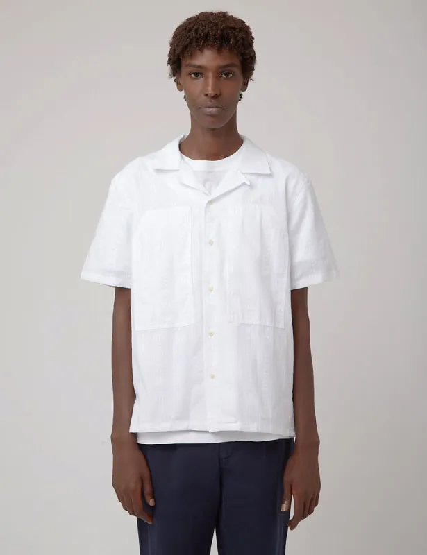 Bhode Revere Collar Safari Shirt - Ecru sold by Article London