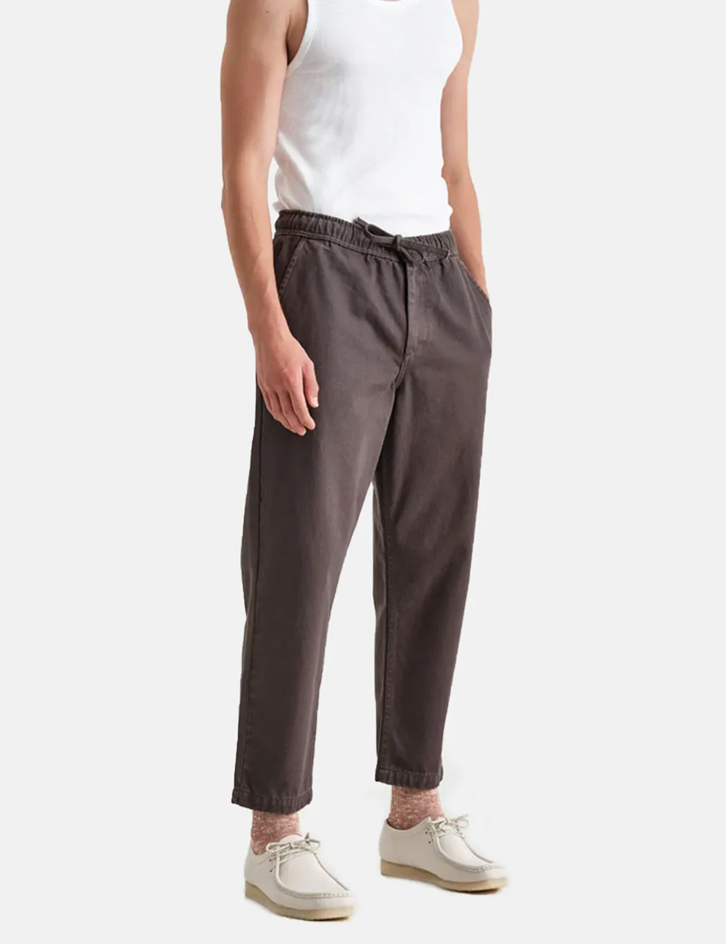 Wax London Kurt Organic Cotton Trouser (Tapered) - Charcoal Grey sold by Article London
