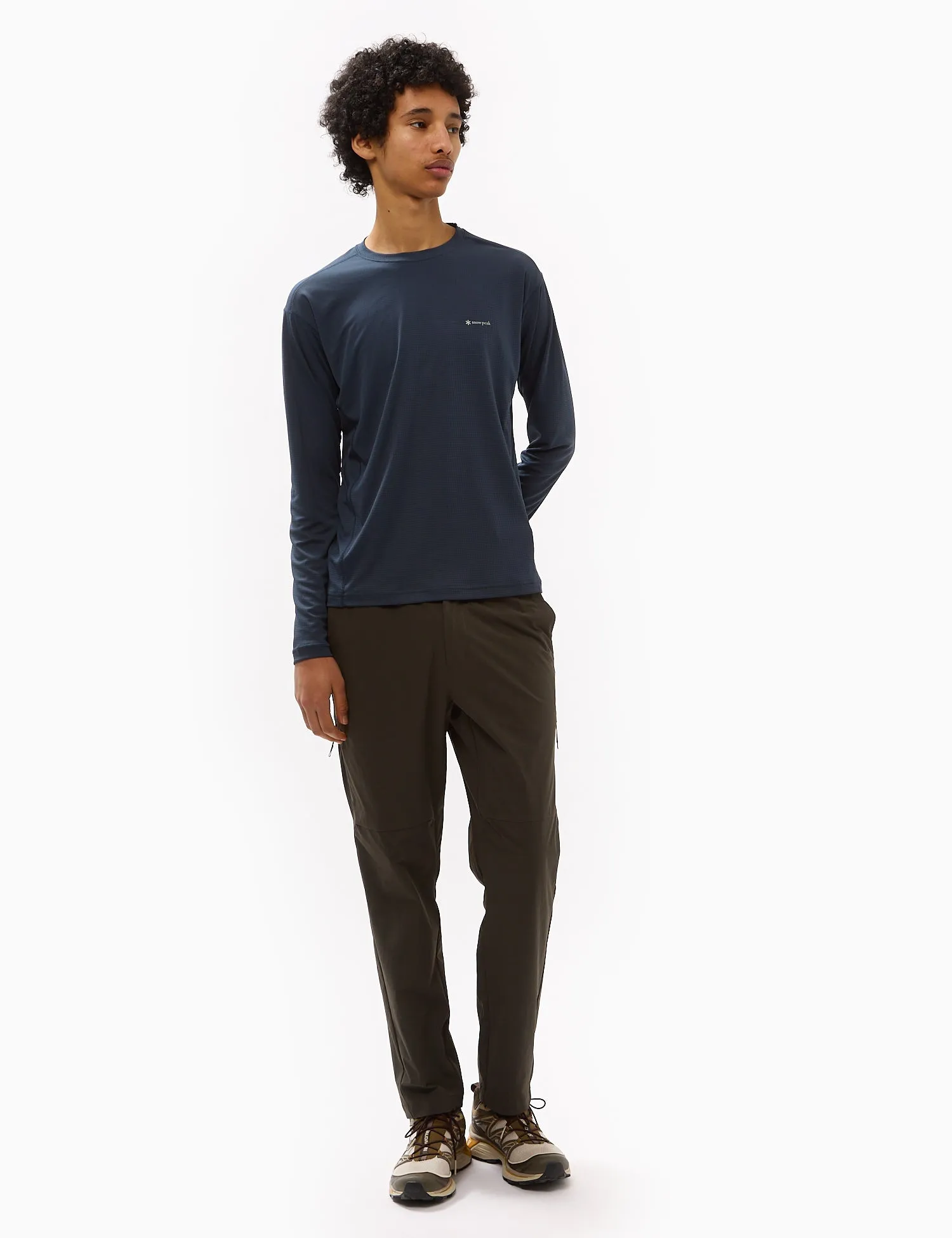Snow Peak Power Dry Long Sleeve T-Shirt - Midnight Blue sold by Article London product image thumbnail 3