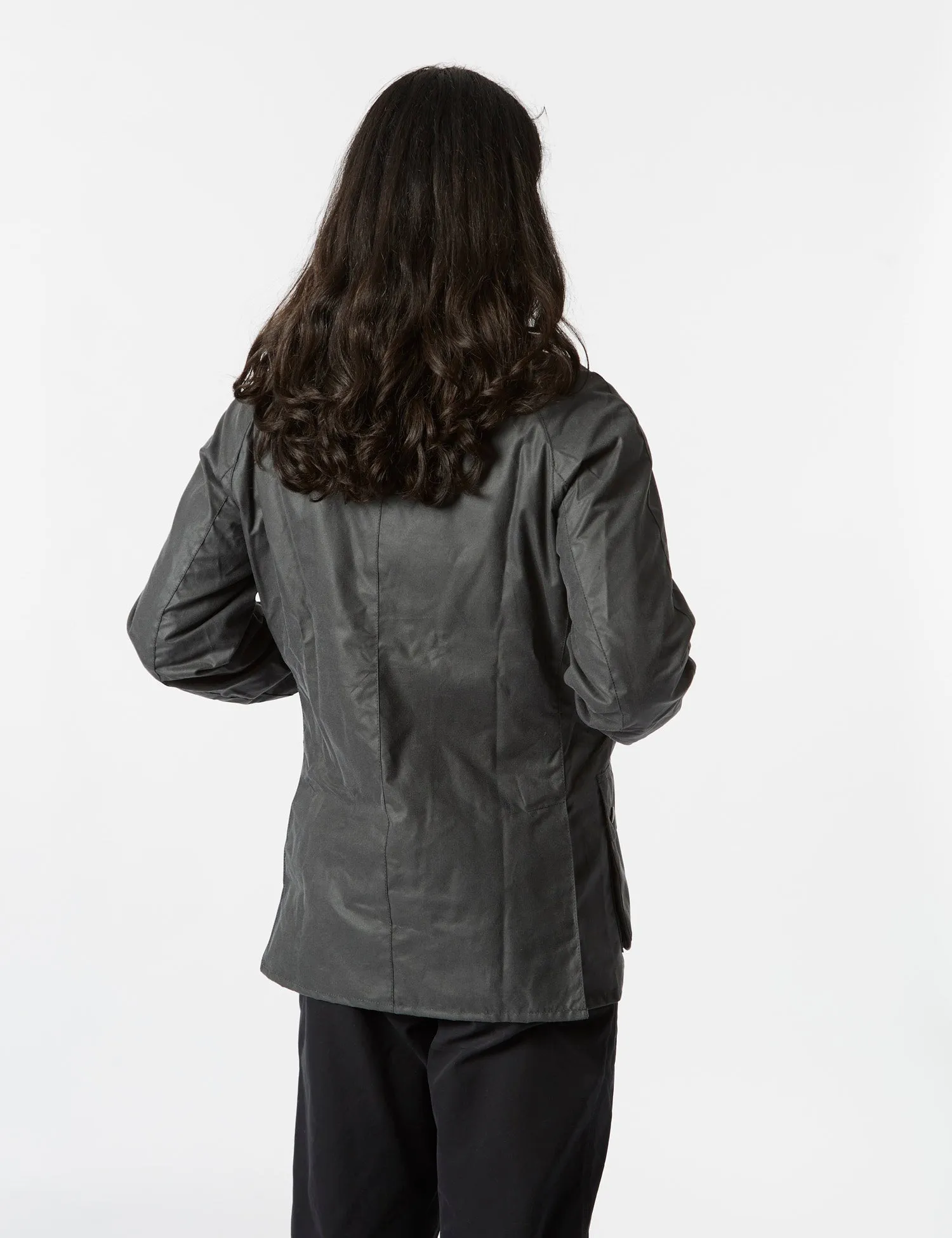 Barbour Ashby Wax Jacket - Grey/Classic sold by Article London product image thumbnail 4