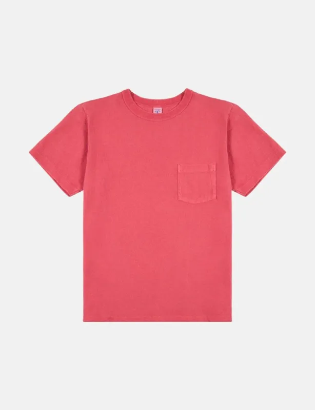 Velva Sheen x Article Pigment Dyed Pocket T-Shirt - Red sold by Article London