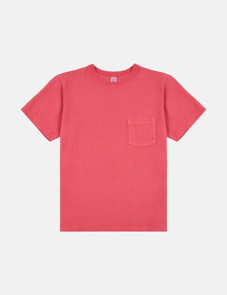 Velva Sheen x Article Pigment Dyed Pocket T-Shirt - Red sold by Article London