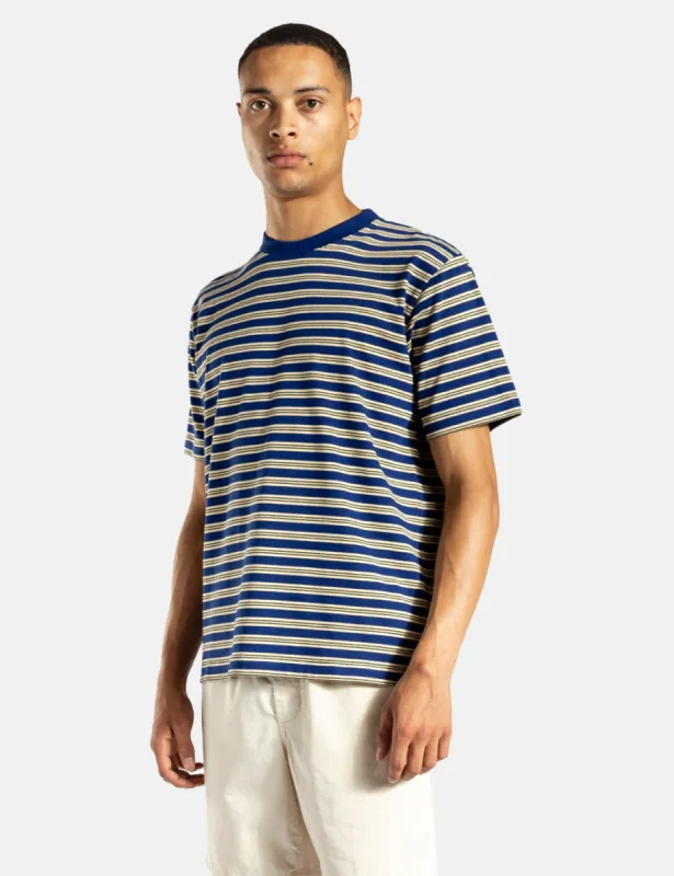 Norse Projects Johannes Nautical Stripe T-Shirt - Ultra Marine Blue sold by Article London