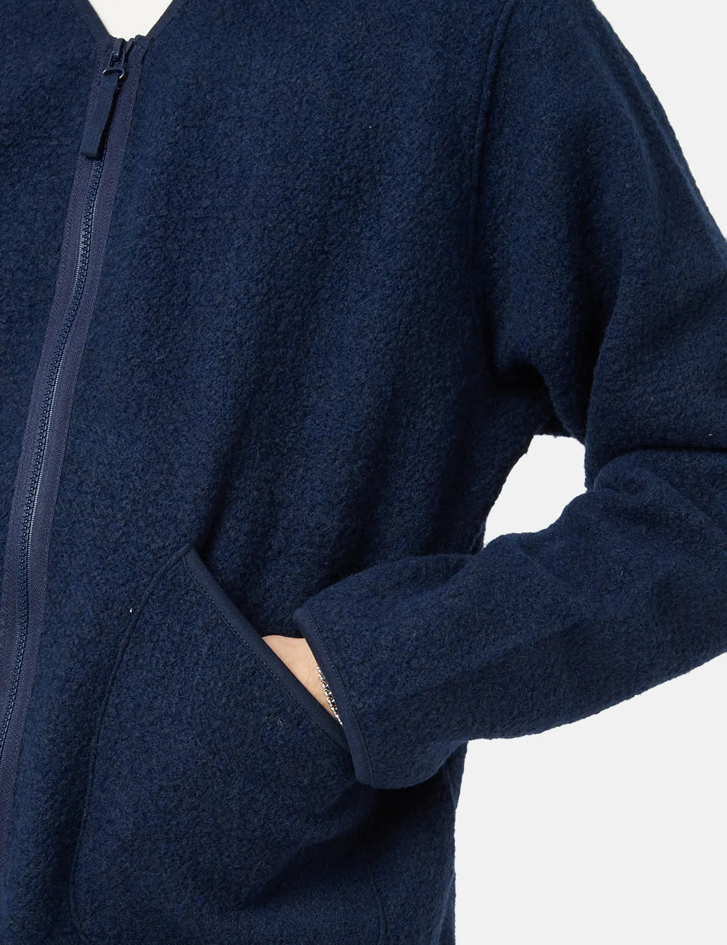 Universal Works Zip Liner Jacket - Navy Blue sold by Article London product image thumbnail 2