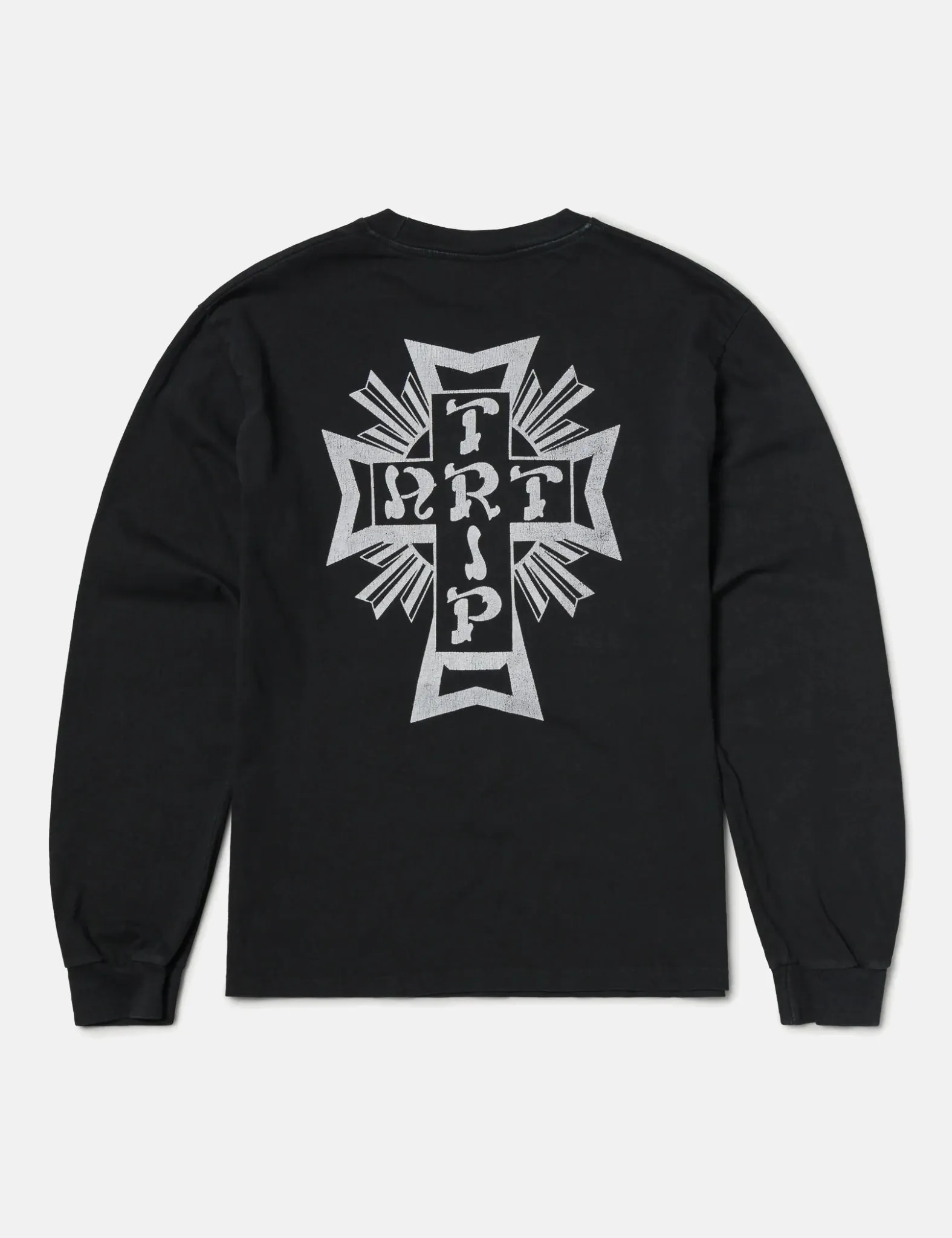 Aries Aged Lords of Art Trip Long Sleeve T-Shirt - Black sold by Article London product image thumbnail 3