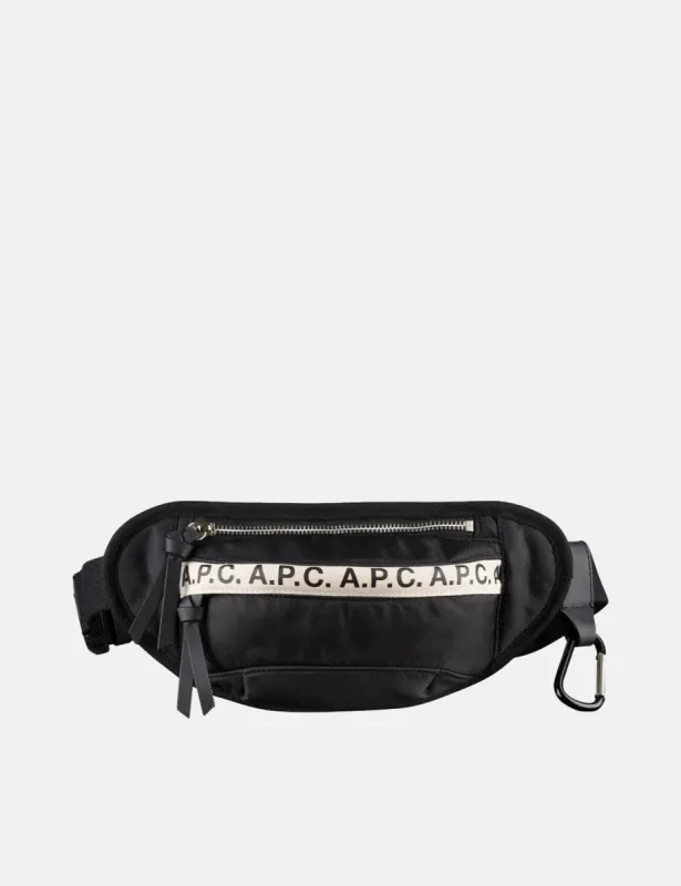 A.P.C. Mini Repeat Hip Bag - Black sold by Article London