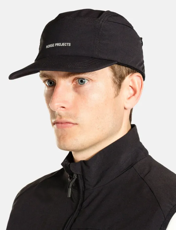 Norse Projects Travel 5-Panel Cap - Black sold by Article London