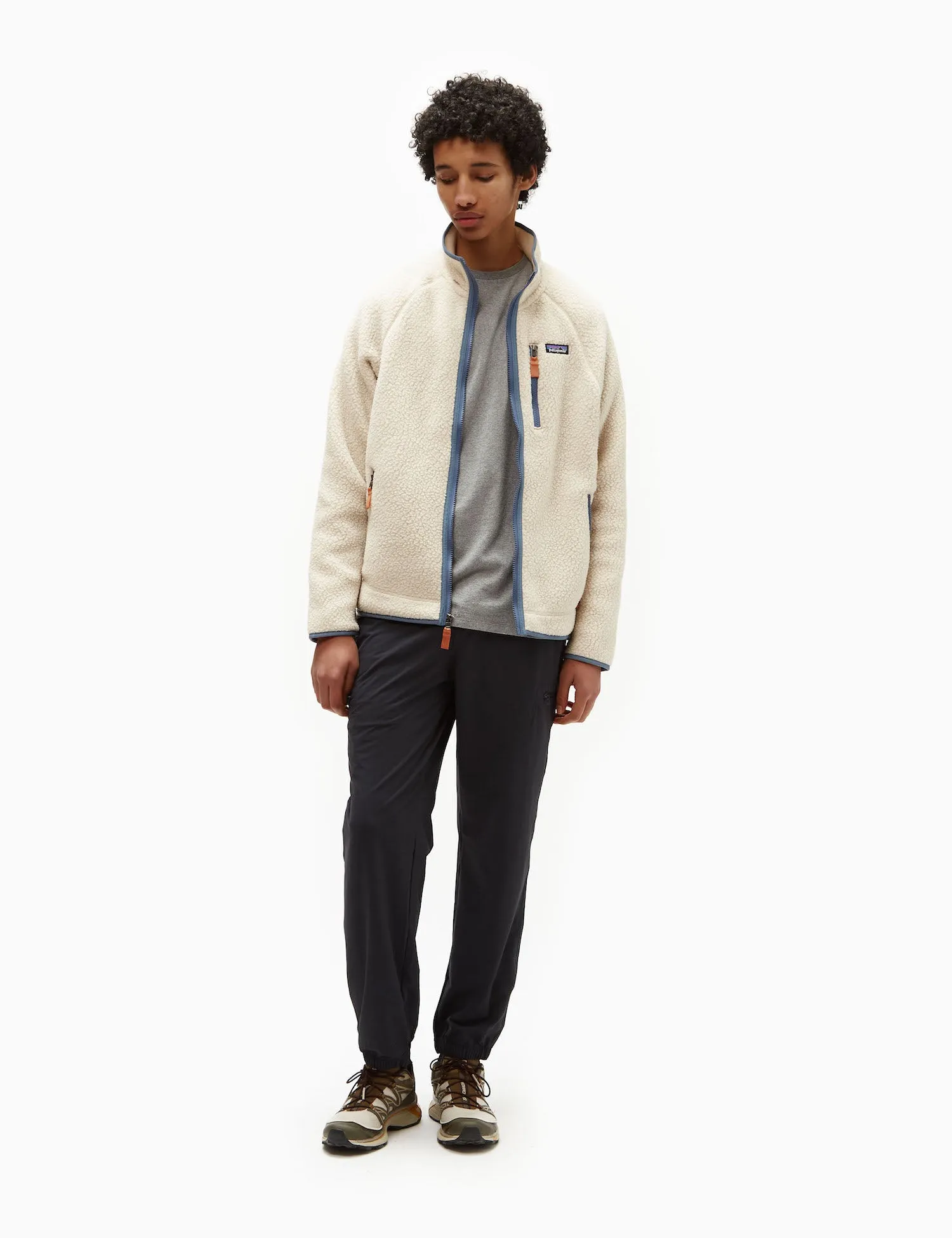 Patagonia Retro Pile Jacket - Dark Natural w/Utility Blue sold by Article London product image thumbnail 4