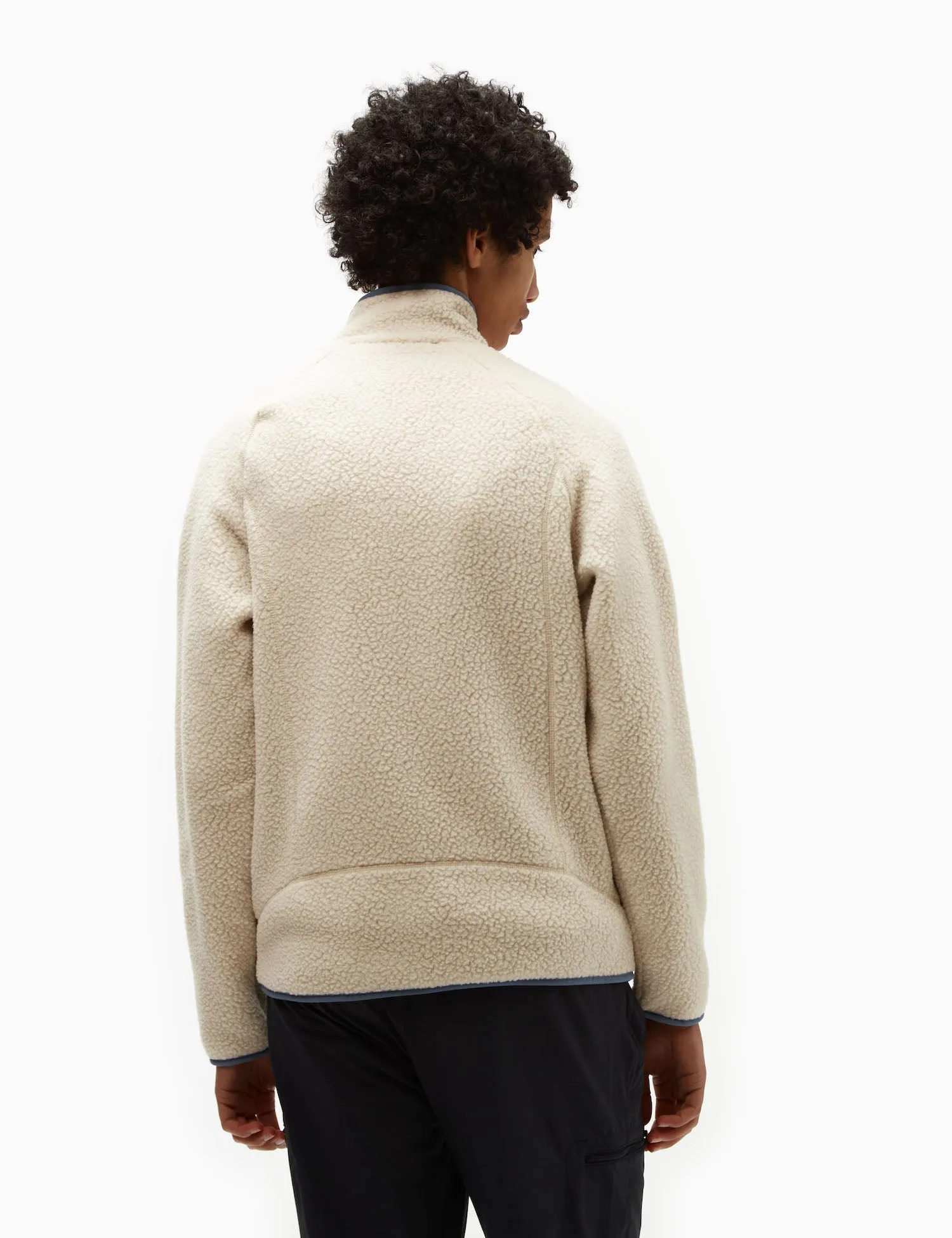 Patagonia Retro Pile Jacket - Dark Natural w/Utility Blue sold by Article London product image thumbnail 5