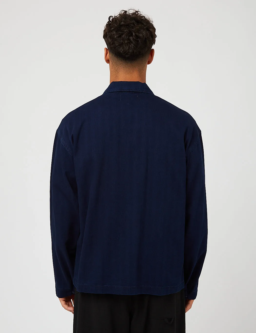 YMC Military Shirt (Herringbone Twill) - Indigo Blue sold by Article London product image thumbnail 4