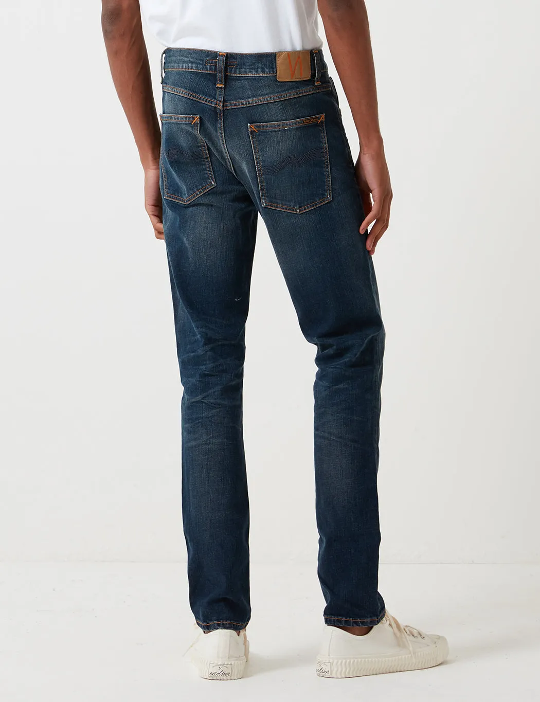 Nudie Lean Dean Jeans (Slim Tapered) - Dark Blues sold by Article London product image thumbnail 3