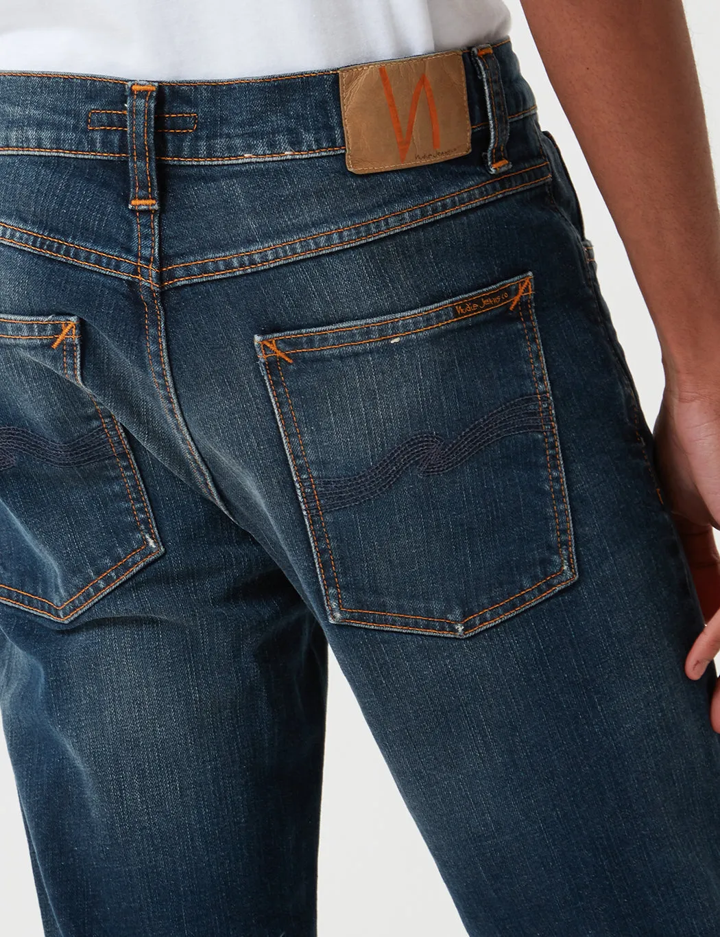 Nudie Lean Dean Jeans (Slim Tapered) - Dark Blues sold by Article London product image thumbnail 5