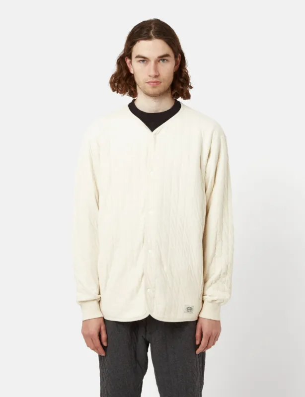 Snow Peak Natural Warm Stretch Cardigan - Ecru sold by Article London