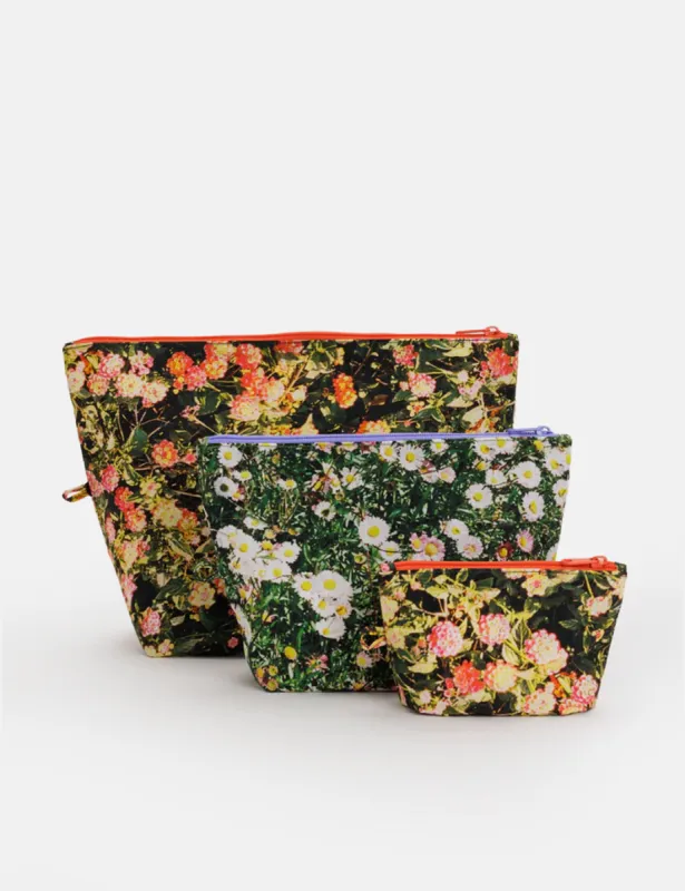 Baggu Go Pouch Set - Photo Florals sold by Article London