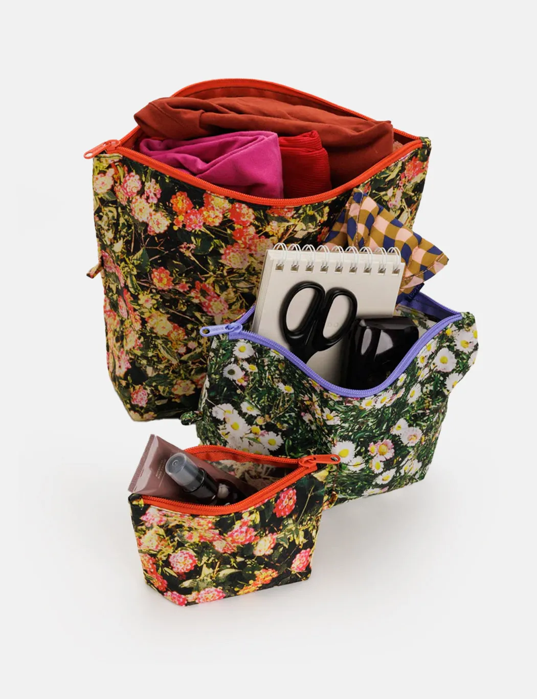 Baggu Go Pouch Set - Photo Florals sold by Article London product image thumbnail 2