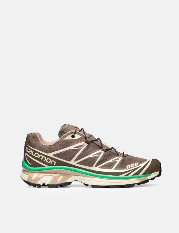 Salomon XT-6 Mindful 2 Trainers - Falcon/Almond Milk/Bright Green made by Salomon