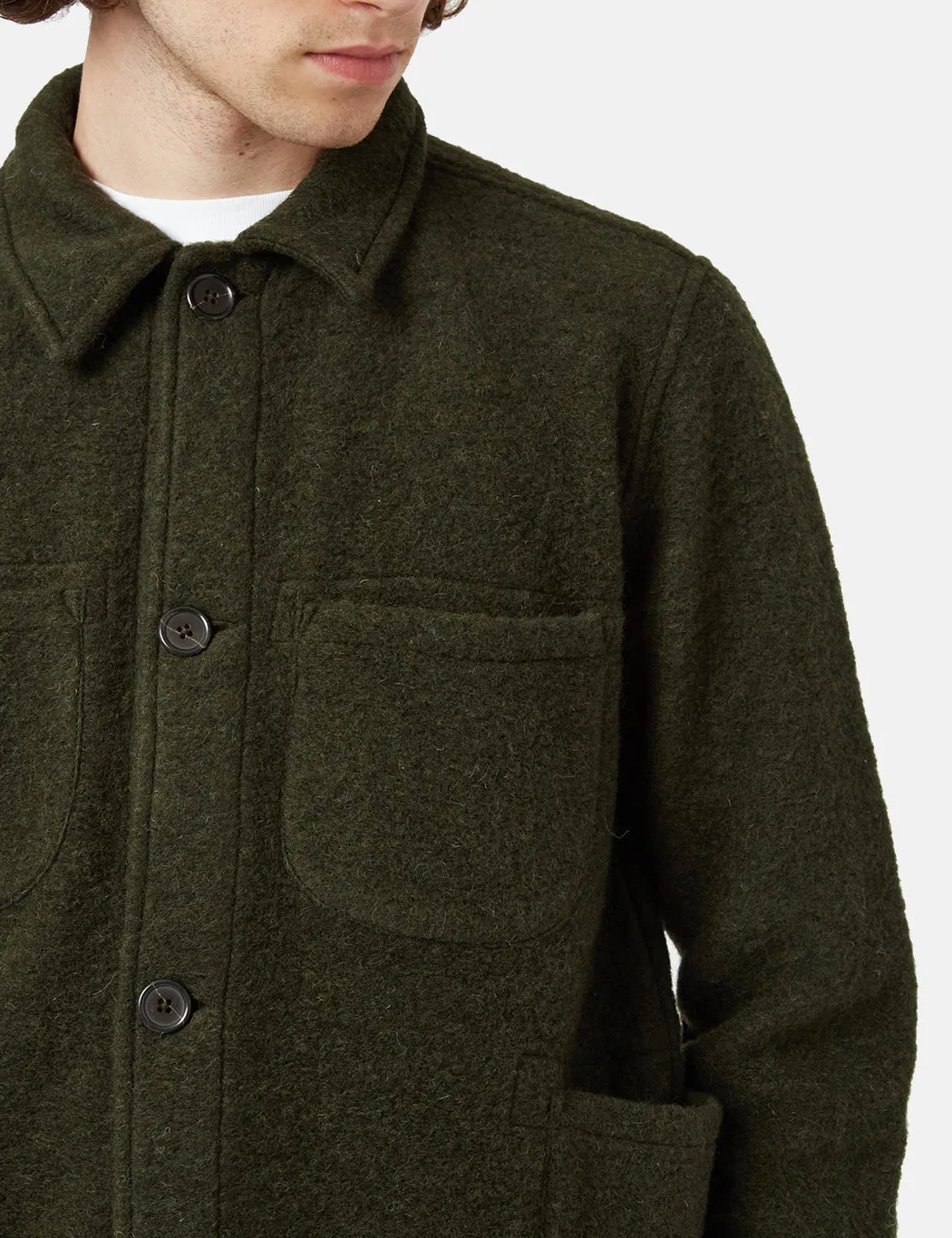 Universal Works Lumber Jacket - Olive Green sold by Article London product image thumbnail 2