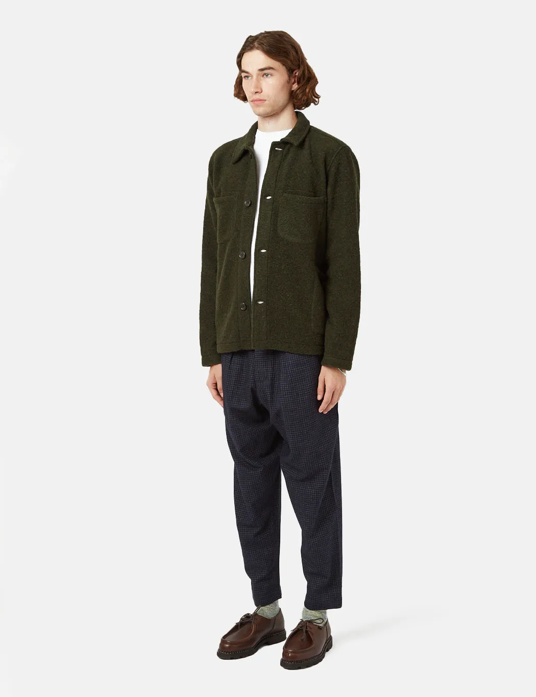 Universal Works Lumber Jacket - Olive Green sold by Article London product image thumbnail 5