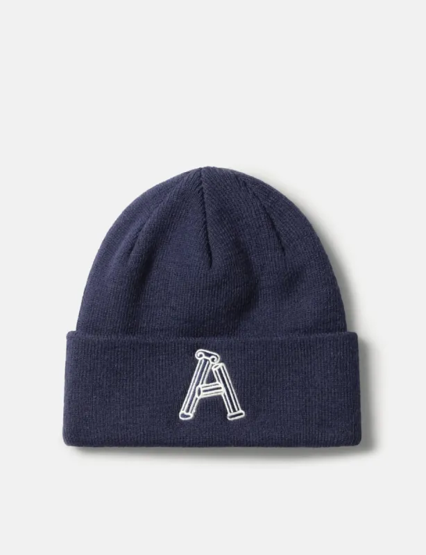 Aries Column Beanie - Navy Blue made by ARIES