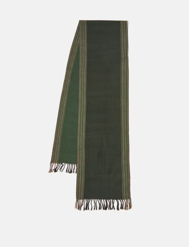 Universal Works Wool Scarf - Border (Merino Wool) - Forest sold by Article London