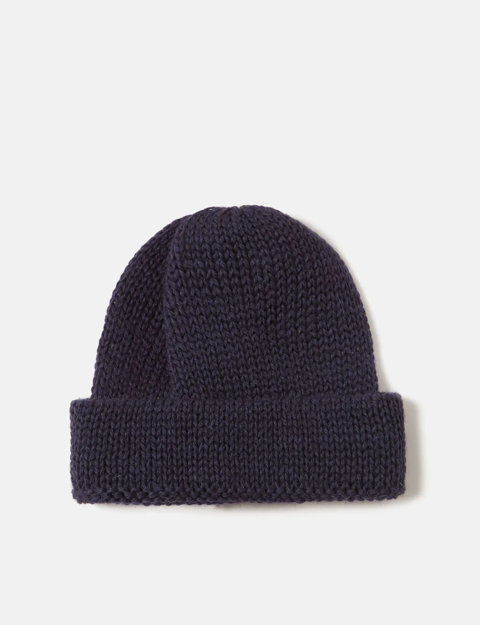 Universal Works Short Watch Beanie Ha (British Wool) - Navy Blue sold by Article London